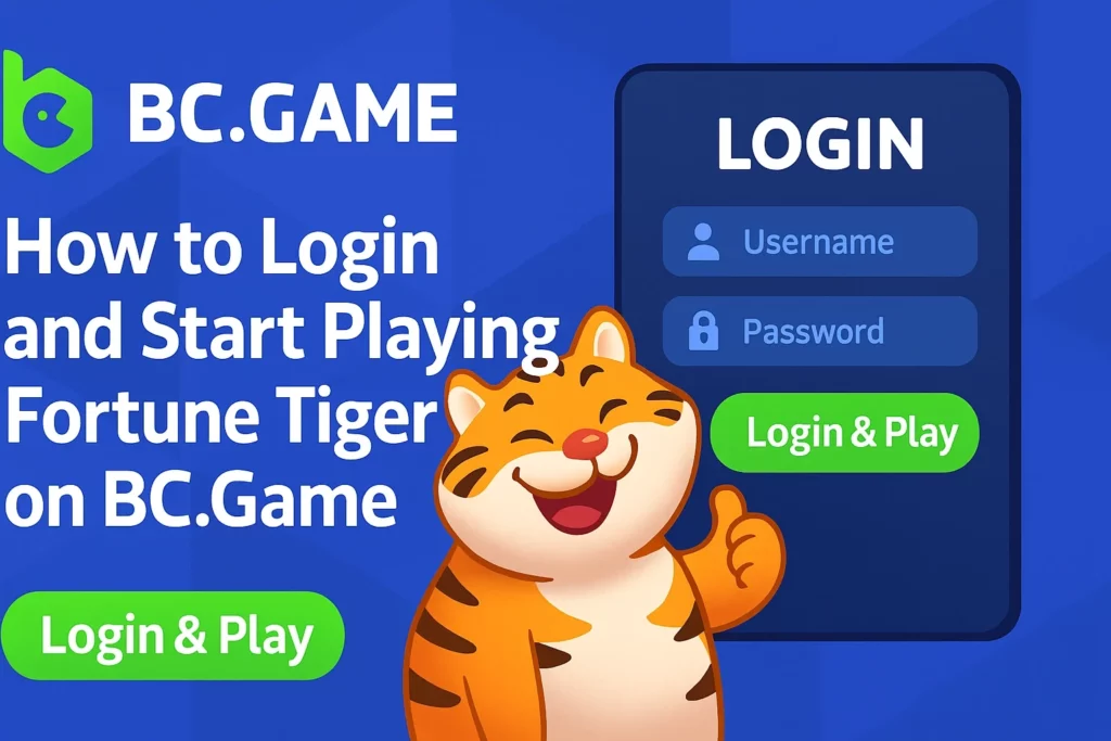 How to Login and Start Playing Fortune Tiger on BC.Game